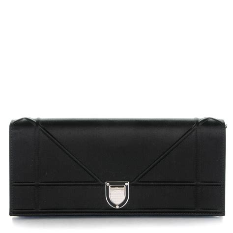 pochette dior natale|CHRISTIAN DIOR Satin Diorama Pochette Black .